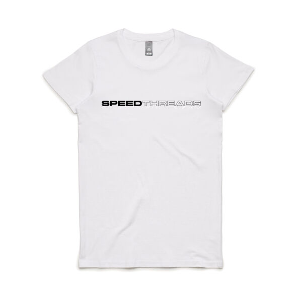 Speed Threads Overtake Tee (Womens) - Hyper Black Print Thumbnail
