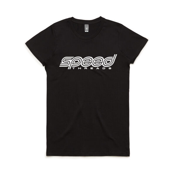 Speed Threads Apex Tee (Womens) - Arctic White Print Thumbnail