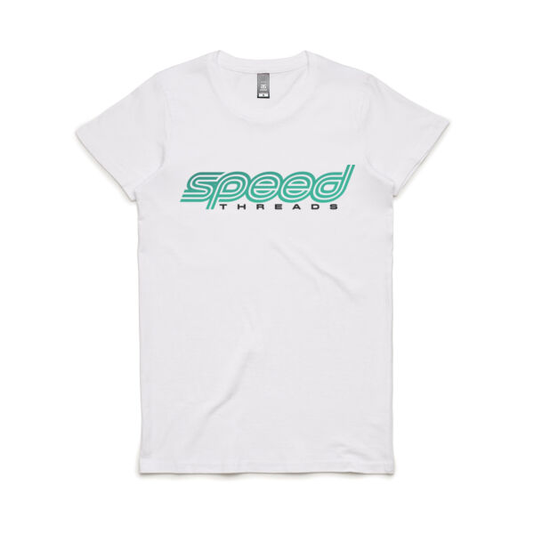 Speed Threads Apex Tee (Womens) - Jet Jade Print Thumbnail
