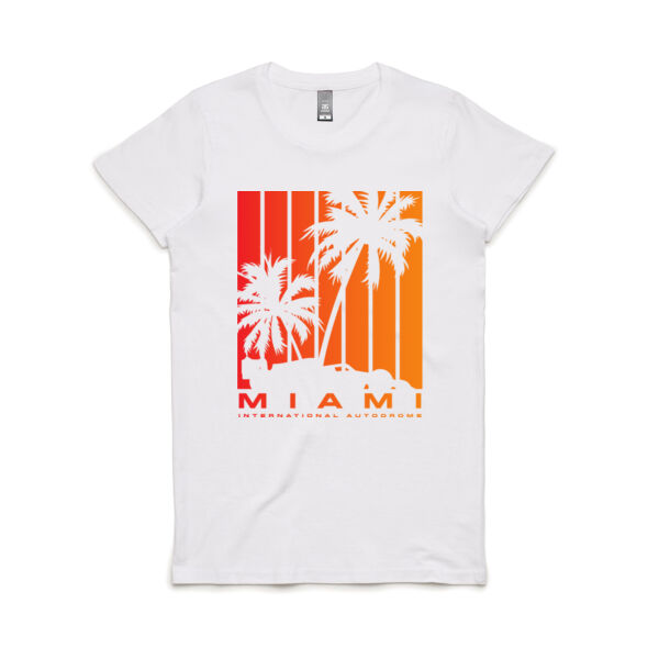 Miami International Autodrome (Womens) - Flame Orange Print Thumbnail