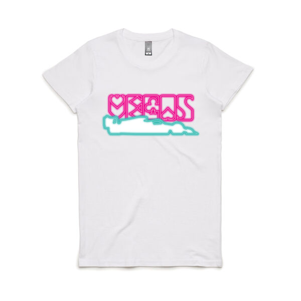 Vegas Lights (Womens) - White Neon Print Thumbnail