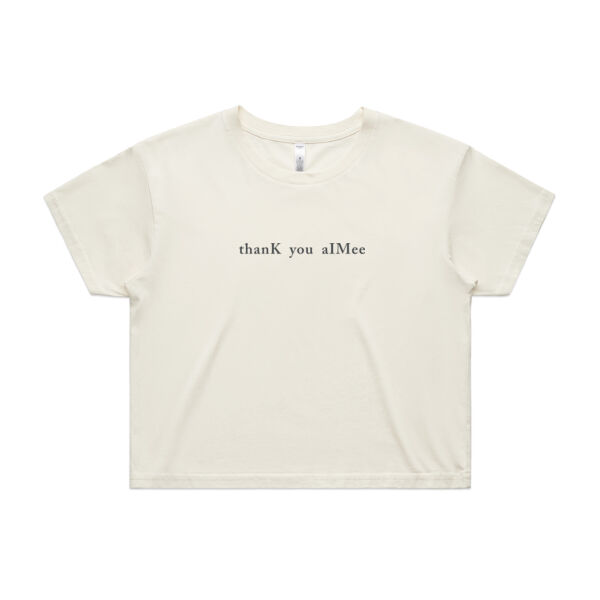 TS - thanK you aIMee - Crop (Grey Print) Thumbnail